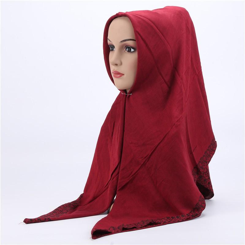 Elegant Womens Cotton Square Scarf With Rolled Hem Lightweight Wrap Winter Small
