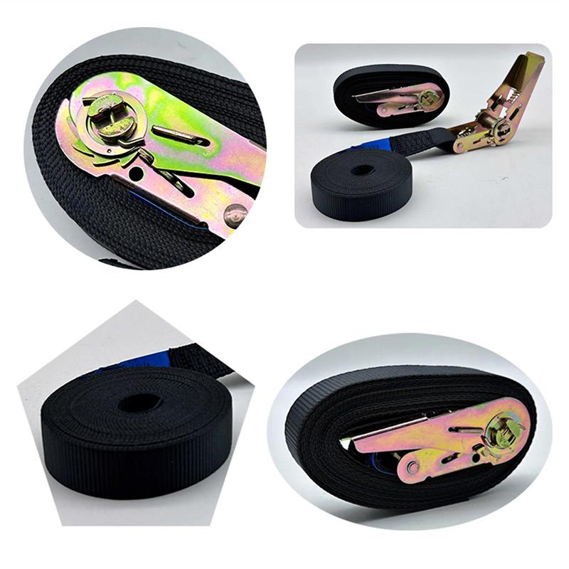 Outdoor Binding Straps With Ratchet Tensioner Self-Locking Binding Fixed Brake Rope Bundle Multi-Purpose