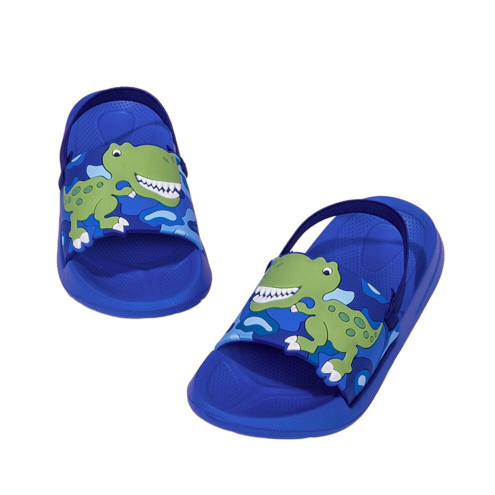 Boys Summer Sandals Lightweight On Water Shoes Soft Sole Comfortable Cute Cartoon Dinosaur Outdoor Beach Pool Play Non- Versatile Shoes