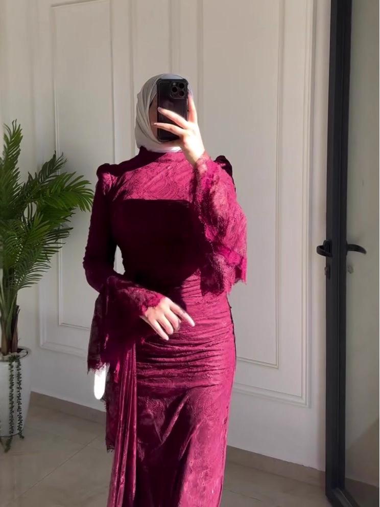 Elegant Retro Long Sleeve Autumn Dress for Women - 2026 European American Style