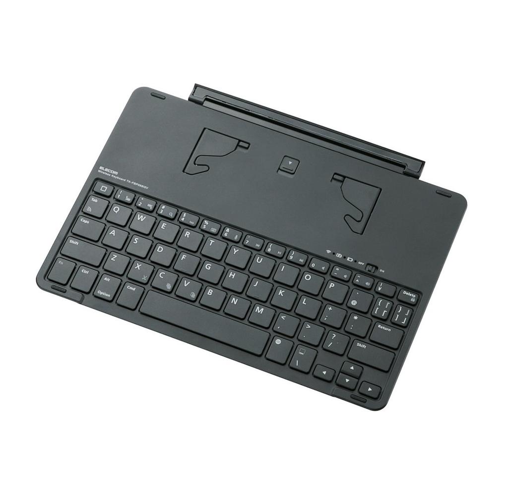 Elecom Keyboard Bluetooth for iPad Magnetic Flap Type Auto Sleep Compatible Stand Included Silver 9.7 TK-FBP068ISV4