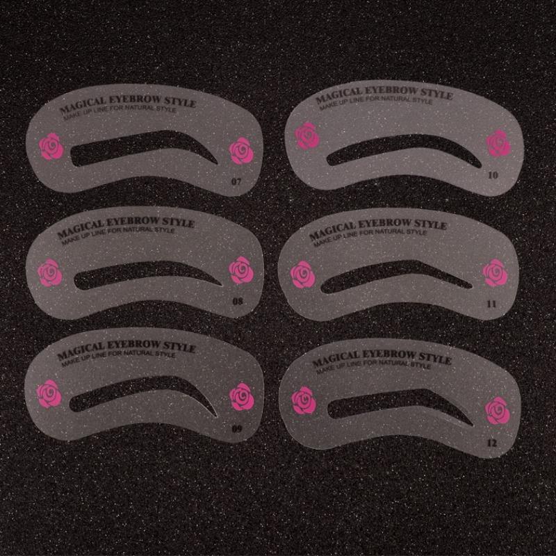 24 Pz/set Attrezzi per governare Sopracciglio Stencil Kit Strumenti di Trucco FAI DA TE Bellezza Sopracciglio Template Stencil Per Le Donne Strumenti di Bellezza