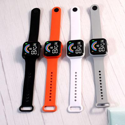 Electronic Watch Digital Display Button Control Square Dial Adjustable LED Precise Time Portable Teens Students Digital Wristwatch Daily Accessory