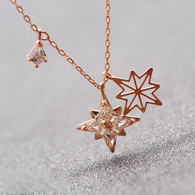 Swarovski Symbolica Artificial Crystal Necklaces Womens Rose Gold tone Plated