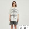 Streetwear Letters Graphic T-Shirt Cotton Unisex Tops Tees Lato Krótkie Rękawy T-shirt
