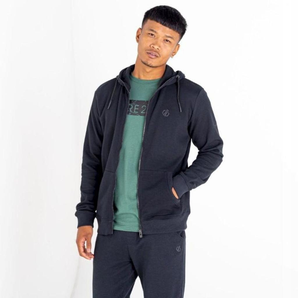Y8097 Dare2B Full Zip Hoodie Modulus Cotton Charcoal Grey Bluza Męska Xxs