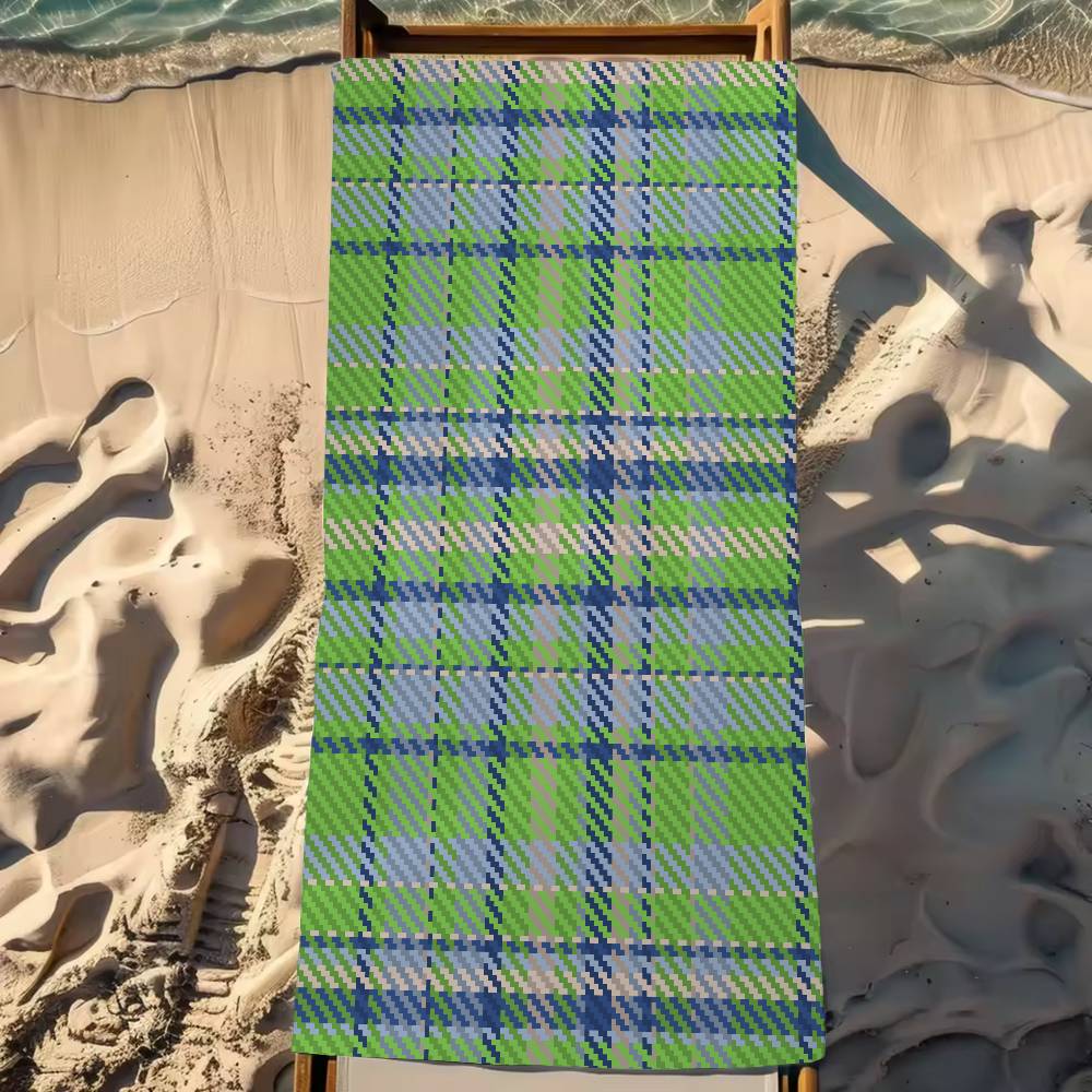 Scottish Tartan Print Beach Towel For Kids Bath Towel Pool Towel Vacation Gift Picnic Towel Party Gift