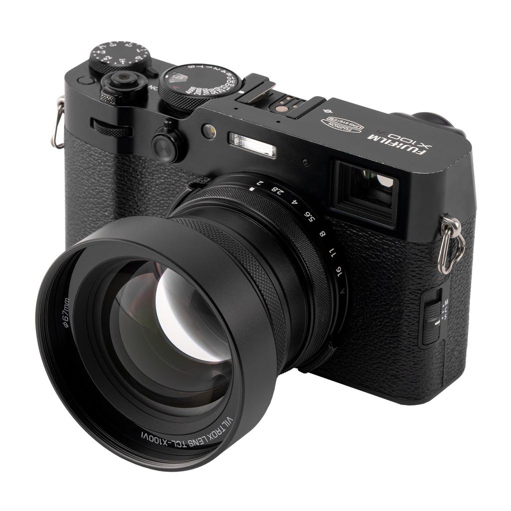 Viltrox Telephoto Conversion Lens for FUJIFILM 49mm Lens Designed for Fujifilm 1.4x X100, X100VI/X100V/X100F, Black, TCL-X100VI
