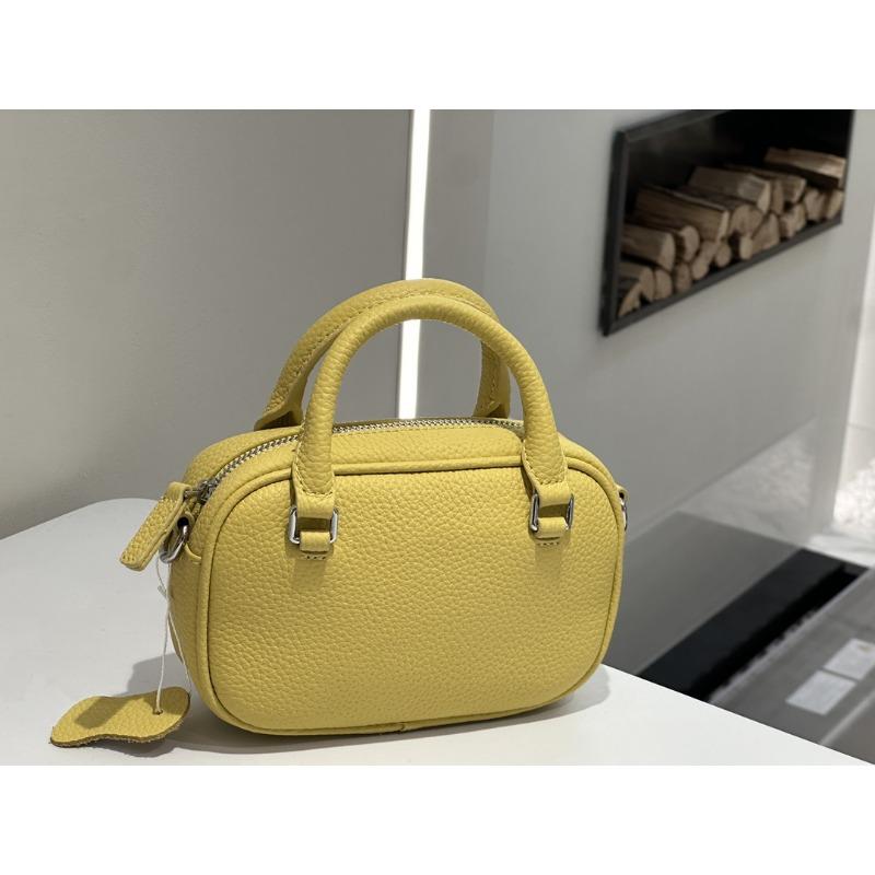 Bowlingtas, Boston Echte Leren Handtas, Niche Enkelvoudige Schouder Crossbody Tas