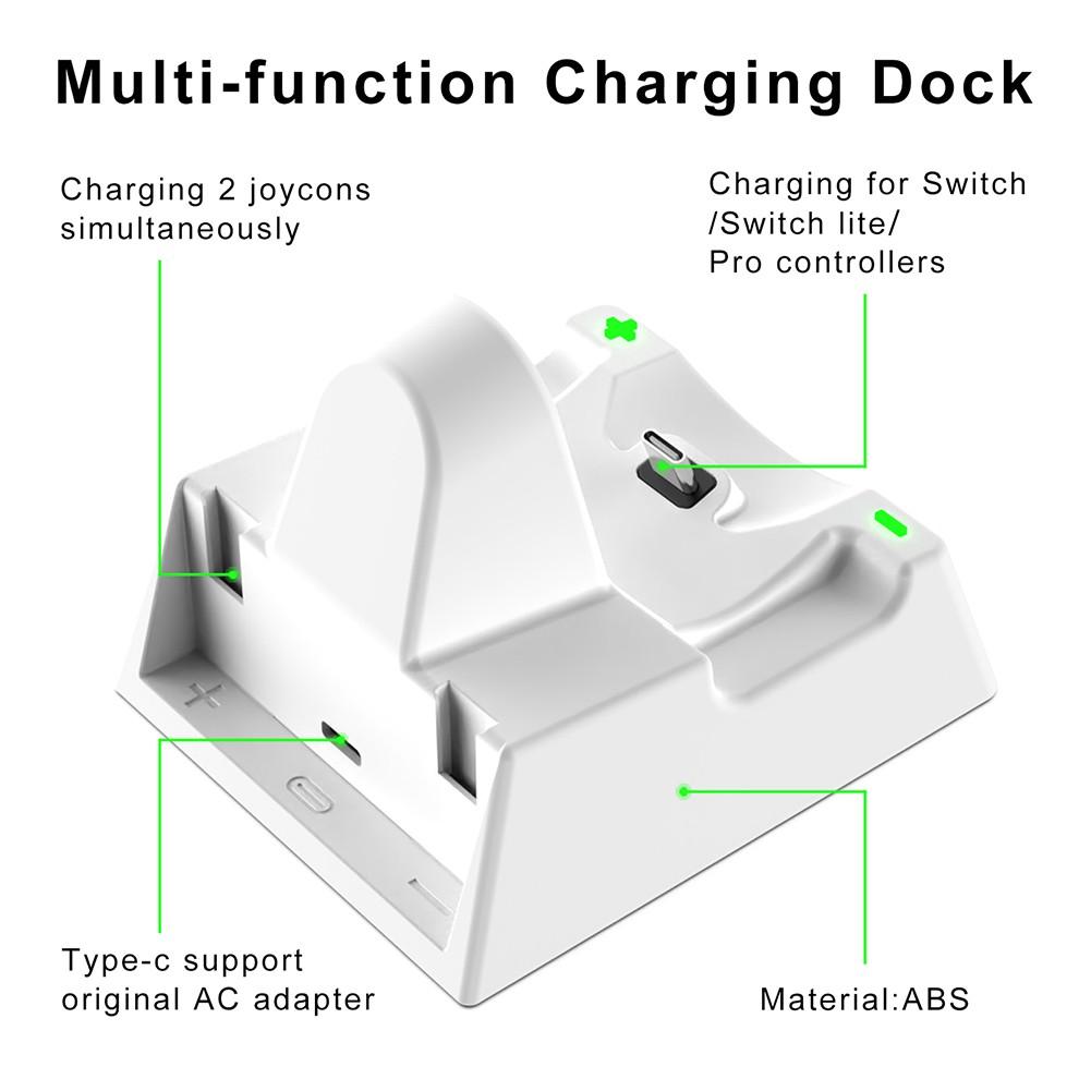 Ladestation/Ständer für Nintendo Switch Controller, Joy-Con mit einem USB-Typ-C-Ladekabel, Switch-Controller-Ladegerät, Ladestation