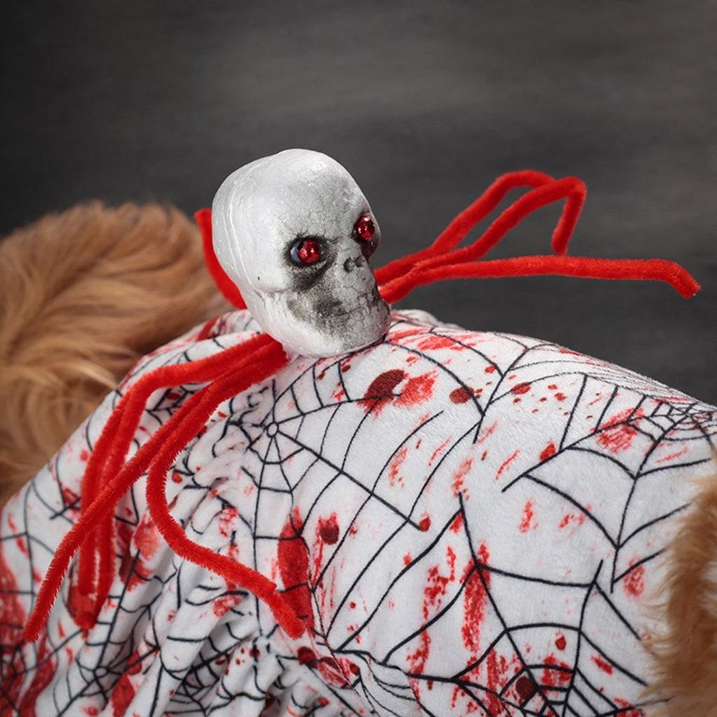 Scary Bloodstained Halloween Outfit for Pets Comfortable Bloody Dress Festival Holiday Dog Spider Costume Party Outfit