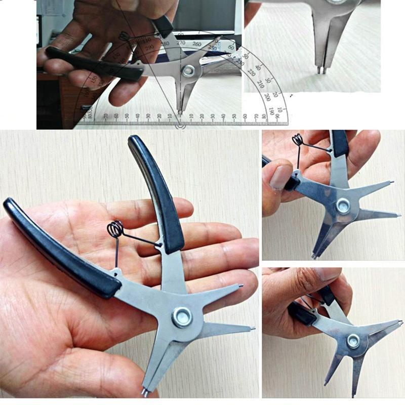 7-Zoll-internes externes gebogenes gerades Sicherungsring Sicherungsring-Zangenwerkzeug 4er-Pack Sicherungsring-Zangenset 7-Zoll-internes externes gebogenes gerades Sicherungsring Sicherungsring-Zangenwerkzeug 4er-Pack Sicherungsring-Zangenset
