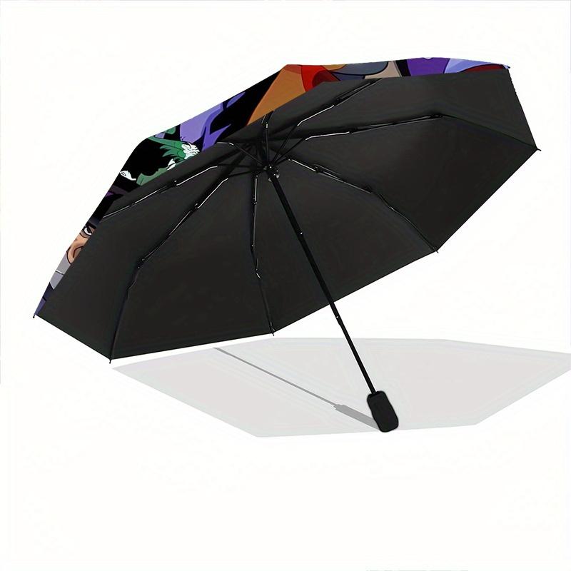 Disney's Evil Villains Automatic 3-Fold Umbrella Design, Cute Cartoon Pattern, Portable Outdoor Umbrella, Perfect, Holiday Gift for Disney f