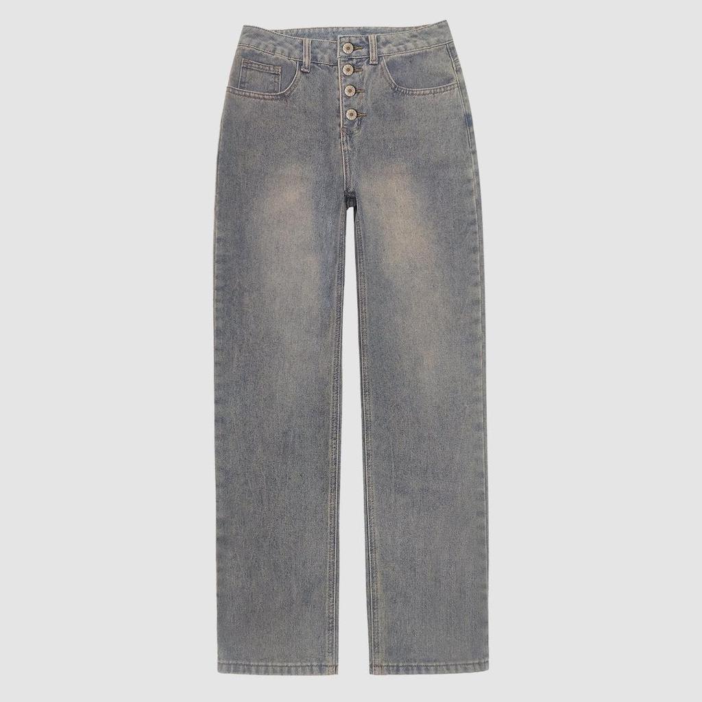 2023 Spring & Autumn Women's Casual Loose Slimming Straight-Leg Culottes Jeans