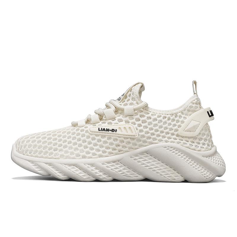 2025 Autumn New Breathable Men's Shoes Casual Shoes Hole Mesh Shoes Mesh Shoes Running Single Shoes Trendy Shoes