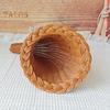 Cesto Cornucopia di Natale Cesto in Rattan a Forma di Corno Grande Capacità Cesto Portaoggetti Multiuso Decorazione per la Casa del Ringraziamento