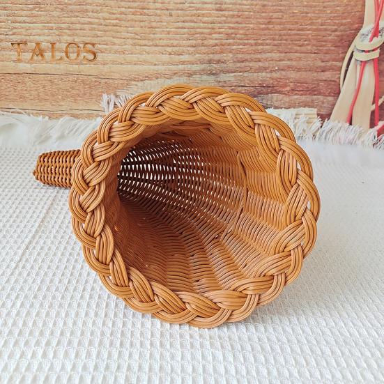 Cesto Cornucopia di Natale Cesto in Rattan a Forma di Corno Grande Capacità Cesto Portaoggetti Multiuso Decorazione per la Casa del Ringraziamento