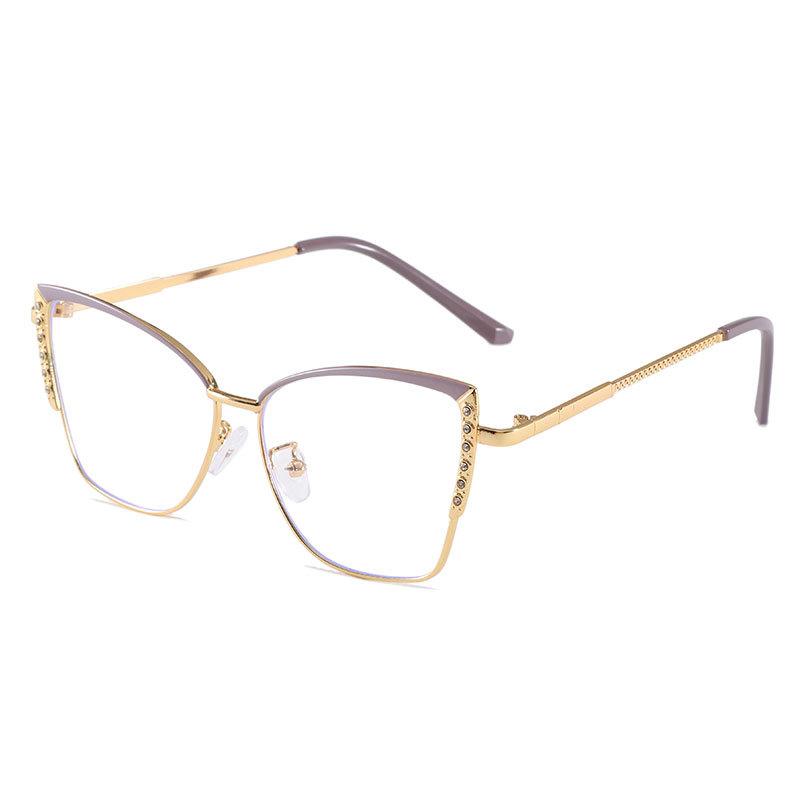 Hot-selling new fashion metal glasses frame myopia glasses frame optical men's and women's plain glasses frame