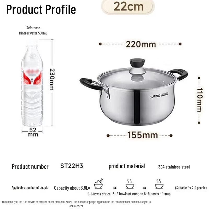 

SUPOR Universal Double Handle Stew Pot