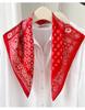 Women S Vintage Black Paisley Silk Square Scarf For Neck Decoration