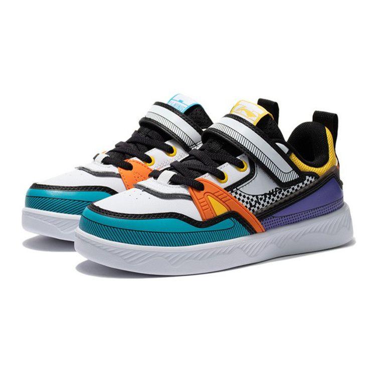 Li Ning Youth  Childrens Sports Lifestyle Series Comfortable Versatile Non-Slip Wear-Resistant Low-Top Childrens Skate Shoes Kids Sneakers YKCS032-5