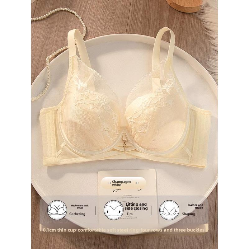 Women's Summer Thin Sexy Big Boobs Show Small Gather Breast To Prevent Drooping Non Mark Underwear