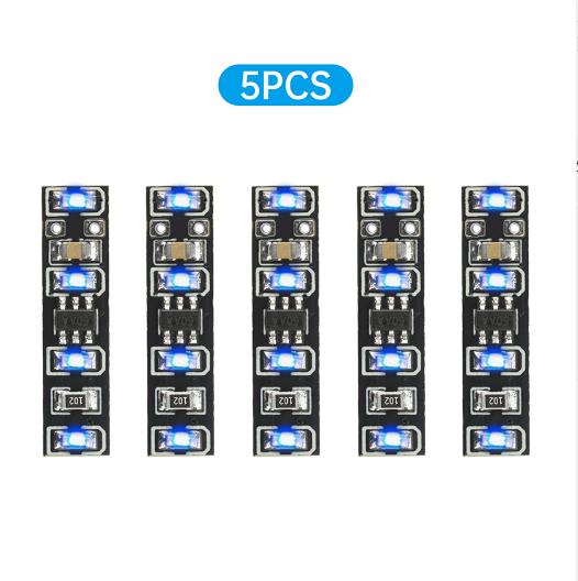 3.7V-4.2V 4-Channel Battery Metering Module High Precision 1S Li-ion/LiPo Battery Tester 3-Color LED Indicator Compact Design