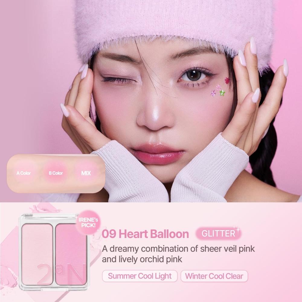 2an Dual Cheek Blush 09 Heart Balloon