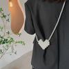 Heart Mini Bags for Women Delicate Pearl Cute Shoulder Crossbody Bag Stylish Versatile Sweet Girls Solid Leisure Holiday