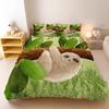 Sloth Bed Linen 135 x 200 cm Cartoon Animal Sloth Duvet Cover Microfibre Printed Bedding Sets Duvet Cover with Zip
