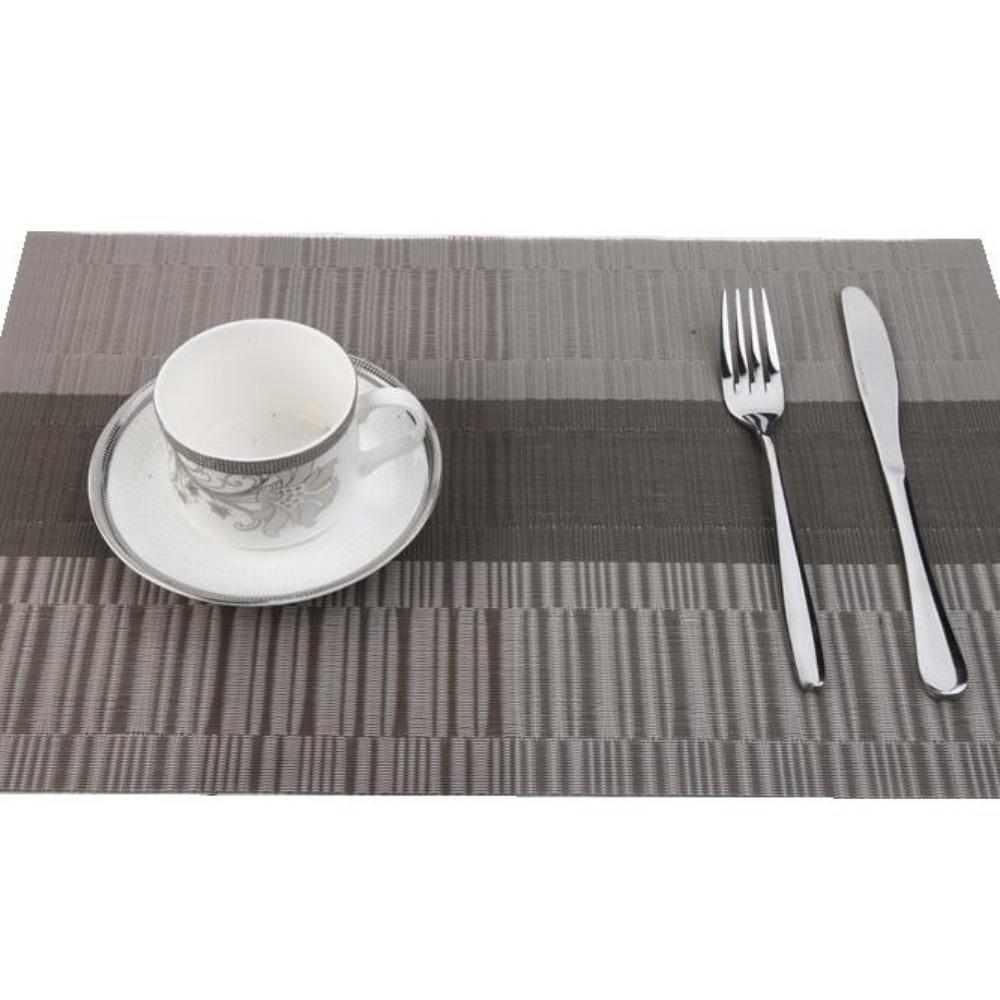 Weave Stripe Table Mat PVC Pallet Coaster 30*45cm Placemats For Dining Table