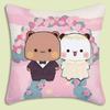 Cartoon Bubu Dudu Pillow Covers Cartoon Sofa Decorative Home Double-sided Printing Short Plush Cute Cushion Cover