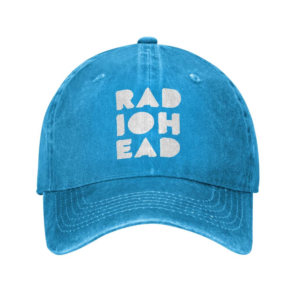 Radioheads Baseball Caps Vintage Distressed Denim Washed Sun Cap Unisex Outdoor Workouts Adjustable Fit Caps Hat