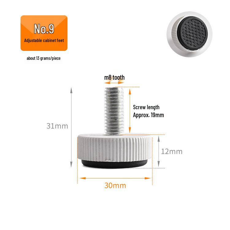 Adjustable Height Furniture Foot Pad for Sofas and Cabinets - Silent Floor Screw Pad