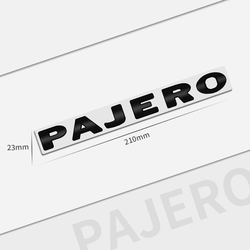 Metallo Automatico Per Mitsubishi PAJERO Emblema Styling Auto 3D Badge Scritta Decalcomanie Adesivo Baule Accessori Nero Lucido YE3