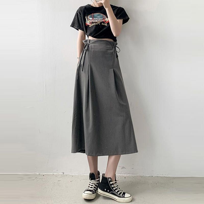 Юбка-бандаж средней длины для женщин весна-осень корейский стиль с высокой талией узкие — фото 6