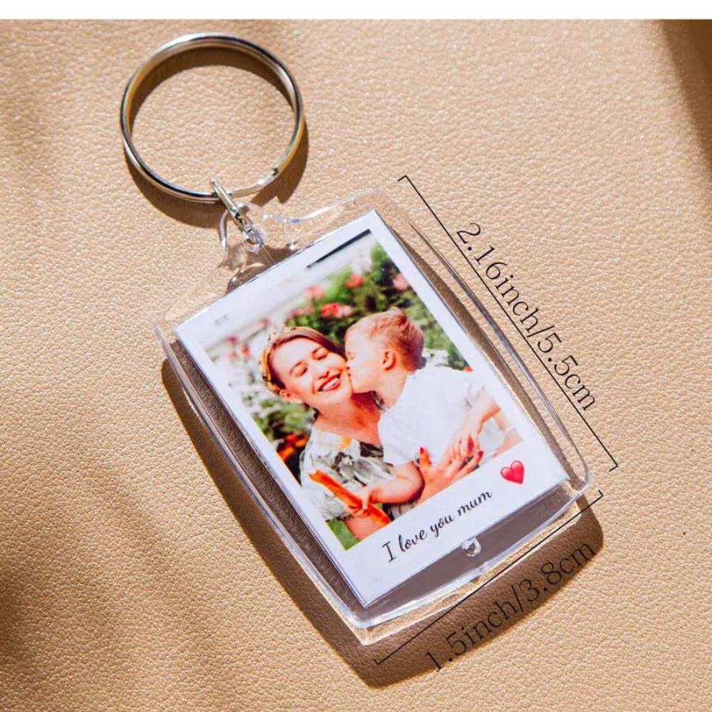 Personalizovaná zakázková 1 kus klíčenka s fotografií a textem Personalizovaná akrylová klíčenka Personalizovaná klíčenka pro pár Fotoklíčenka