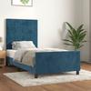 VidaXL Bed Frame with Headboard Dark Blue 90x190 Cm Velvet3125731
