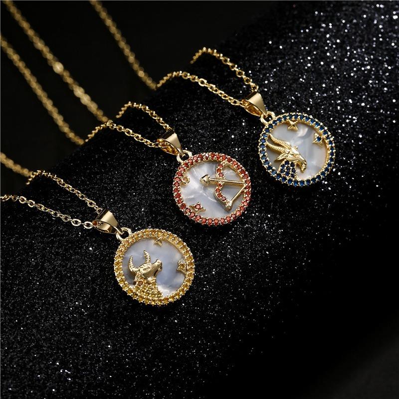 12 constellation fritillary jewelry pendant niche style creative twelve constellation necklace