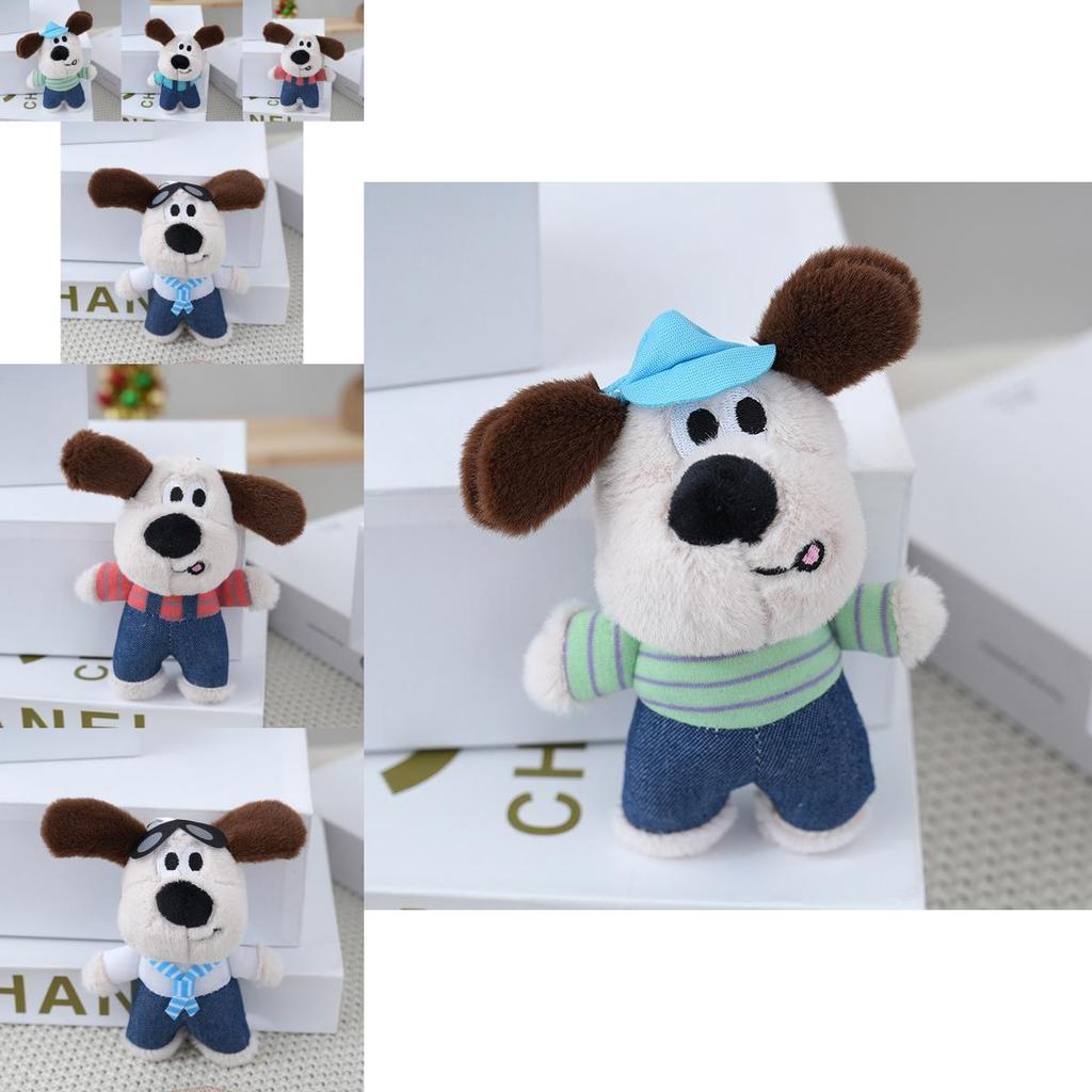 Adorable Plush Dog Keychain For Couples Cute Cartoon Dog Bag Charm