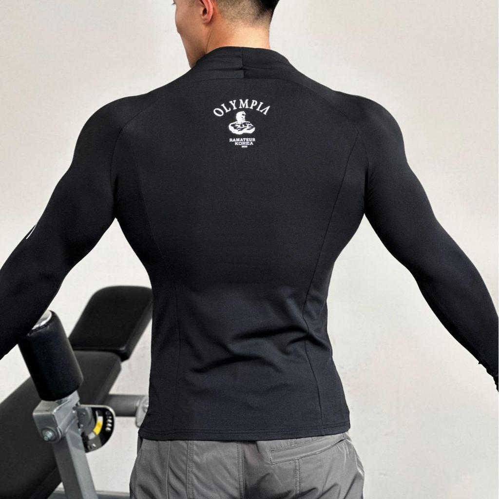 Men's Long-Sleeve High-Elastic Quick-Dry Sports and Cycling Top
