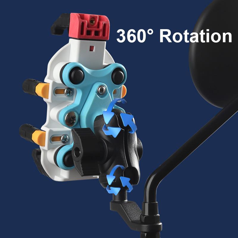 Hot Sale Eight Claws Colorful Motorcycle Phone Holder Anti-theft Lock Bike Phone Holder With Shock Absorber