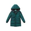 Warm Winter Boys Jacket Teenager Mid Length Plus Velvet Thickening Hooded Cotton Coat Kids