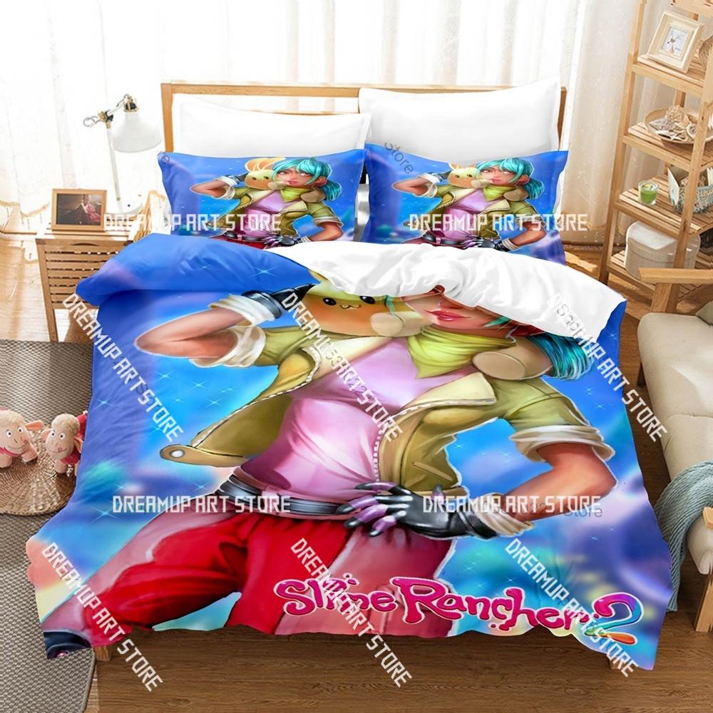 3D Printed Slime Rancher 2 Character Bedding Set for Boys Girls Duvet Cover Pillowcase Twin Queen King Full Single Double Sizes