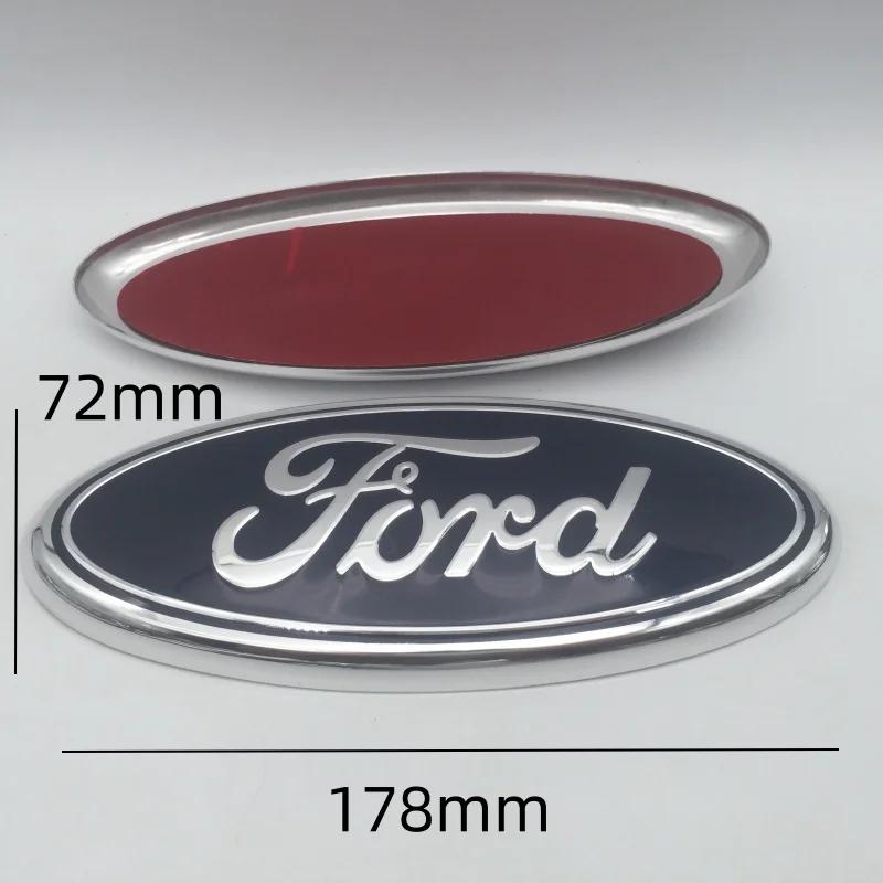 Car Sticker Ford 1pcs 3D Blue for Ford Car Front Head Hood Bonnet Emblem Rear Tail Bumper Trunk Steering Wheel Covers Sticker Ba