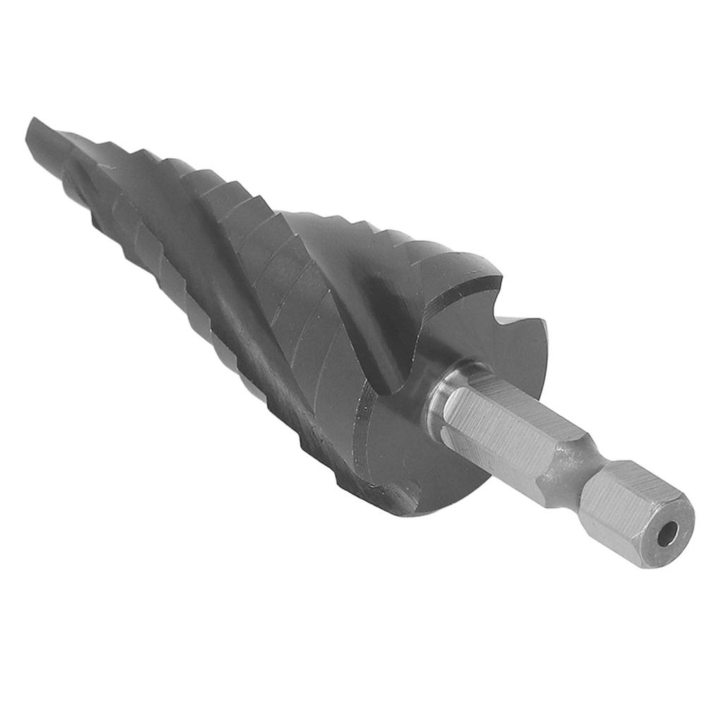 Step Drill Bit 4 Flute 14in Hex Shank 12 Step 316?78in Spiral Drill Bit for Woodworking