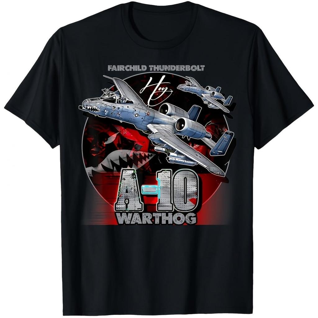 Men'S A 10 Warthog Fairchild Thunderbolt Shark Attack Design Military Aviation Tee Soft Breath