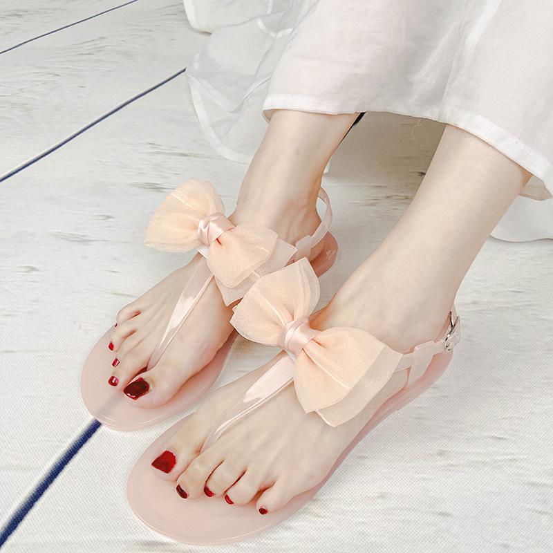Shoes Woman 2025 Low Transparent Slippers Luxury Slides Rubber Flip Flops Designer Flat Hawaiian Fashion Fabric PU Scandals Rome