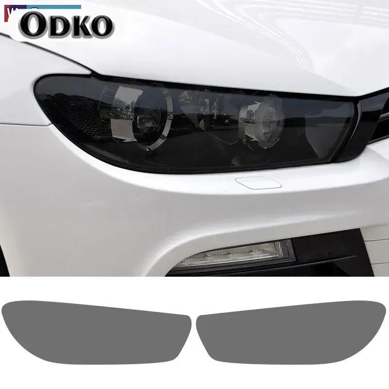 Autoscheinwerfer Schutzfolie Frontlicht Transparent Getönt Schwarz TPU Aufkleber Für Volkswagen Scirocco MK3 TDI R Line 2008-2017