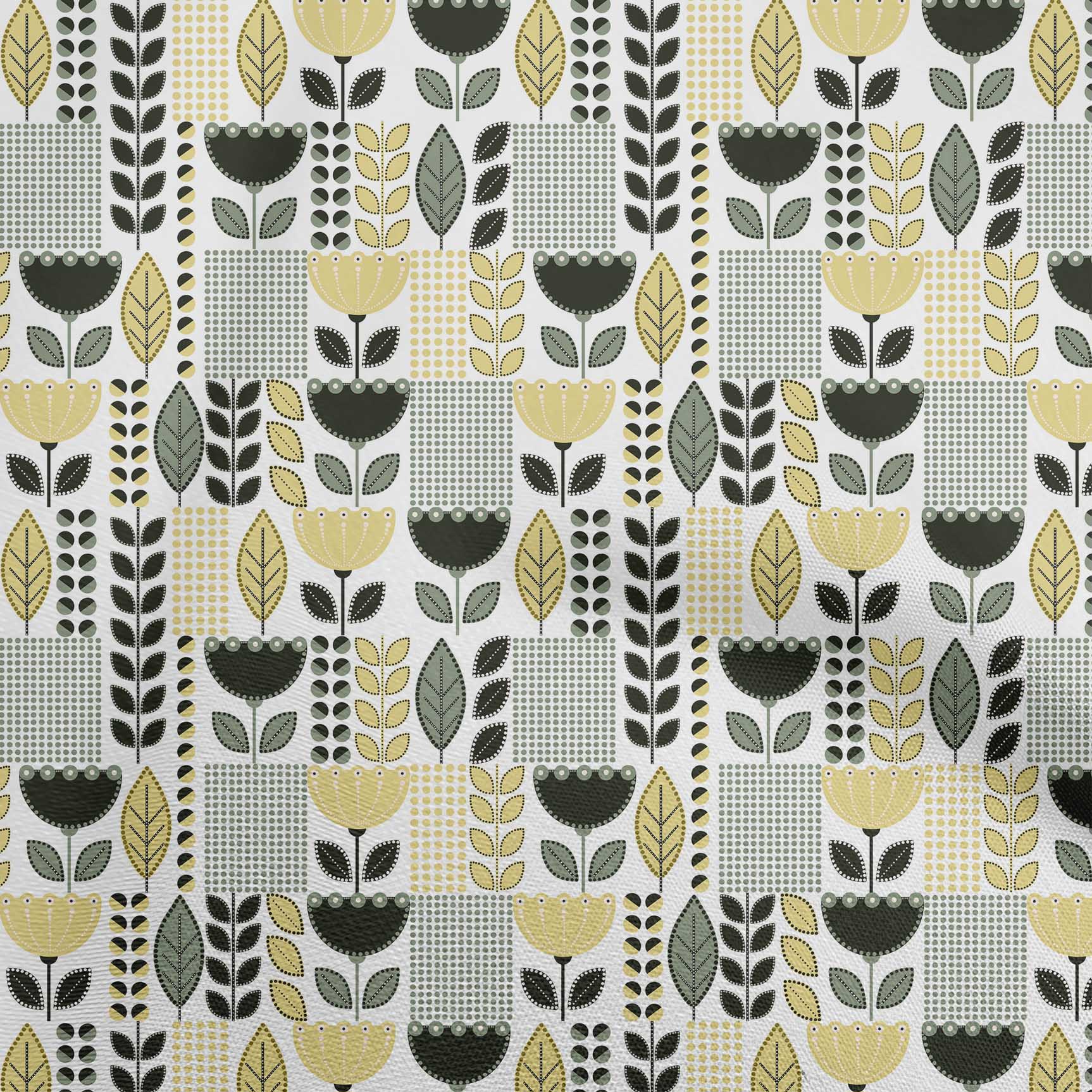 

OneOone Cotton Flex Grey Тканина з квітковим малюнком у крапки для пошиття тканини для рукоділля з принтом у дворі 40 дюймів 42 Inch Wide - Viscose Chiffon жовтий